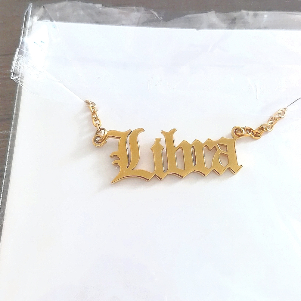 Libra Zodiac Astrology Necklace